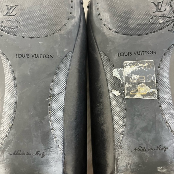 Louis Vuitton Black Leather Flats Size 40 - Picture 9 of 10